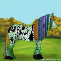 Horse Color:Painted Watercolor White Spotted Bay Appaloosa 