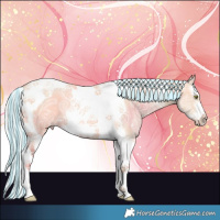 Horse Color:Painted Silver Classic Champagne Ice Dun Splash Tobiano Frame 