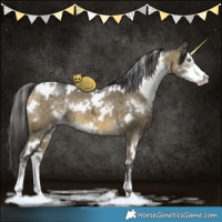 Horse Color:White Spotted Buckskin Ice Dun Mushroom Sabino 
