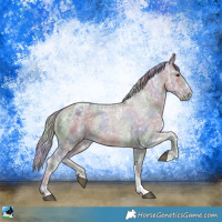 Horse Color:Nacre Silver Black Ice Sabino