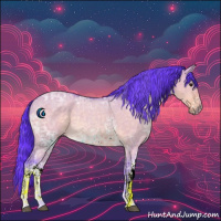 Horse Color:Watercolor White Spotted Buckskin Ice Roan Dun 