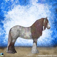 Horse Color:Nacre Chocolate Brown Chinchilla Ice Roan Dun 