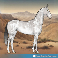 Horse Color:Platinum White Spotted Liver Red Dun Sabino Brindle