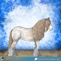 Horse Color:White Spotted Chocolate Palomino Ice Roan