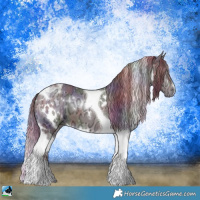 Horse Color:Nacre White Spotted Chocolate Brown Chinchilla Ice Tobiano 