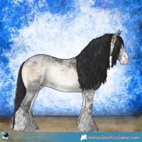 Horse Color:Brown Ice Onyx Sabino Rabicano