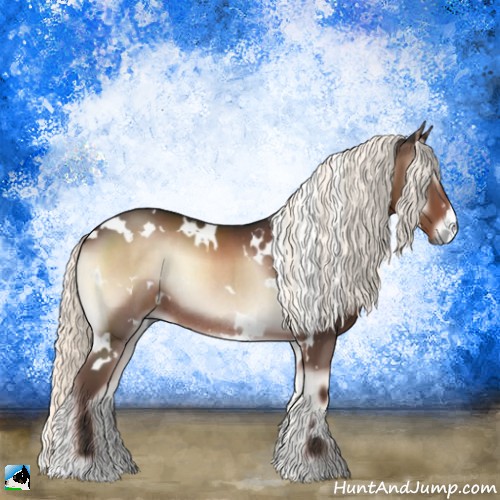 Horse Color:White Spotted Liver Red Onyx Mushroom Rabicano 