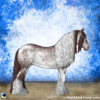 Horse Color:Chocolate Brown Chinchilla Tobiano 