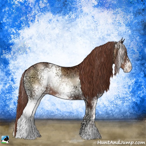 Horse Color:White Spotted Chocolate Brown Ice Pearl Onyx 