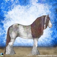 Horse Color:Nacre White Spotted Chocolate Brown Chinchilla Ice Tobiano