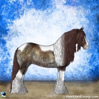 Horse Color:Chocolate Brown Ice Onyx Sabino Tobiano 