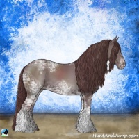 Horse Color:White Spotted Chocolate Black Chinchilla Ice 