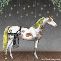 Horse Color:Painted White Spotted Silver Bay 