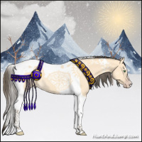 Horse Color:Amber Cream Champagne Tobiano 