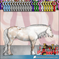 Horse Color:White Spotted Silver Brown Pearl Dun Mushroom 