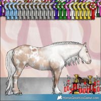 Horse Color:White Spotted Silver Brown Pearl Dun Mushroom