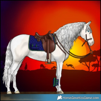 Horse Color:Silver Smoky Creme Dun Tobiano 