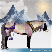 Horse Color:Nacre Bay Roan Onyx Splash