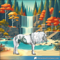 Horse Color:Watercolor White Spotted Silver Brown Ice Tobiano Rabicano 