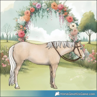 Horse Color:Silver Buckskin Pearl Sabino 