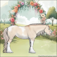 Horse Color:Silver Classic Champagne Dun Splash Tobiano Frame Rabicano 