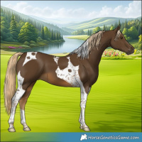 Horse Color:Chocolate Palomino Mushroom Tobiano