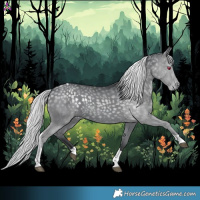 Horse Color:Silver Grullo Chinchilla Tobiano 