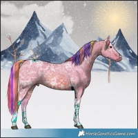 Horse Color:Painted Watercolor Bay Ice Tobiano 