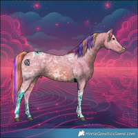 Horse Color:Painted Watercolor Bay Ice Tobiano