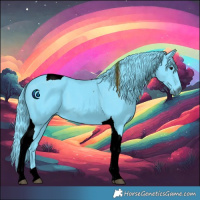 Horse Color:Watercolor Smoky Black Tobiano