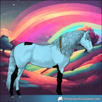 Horse Color:Watercolor Smoky Black Tobiano 