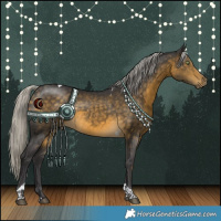 Horse Color:White Spotted Silver Buckskin Tobiano