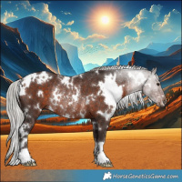 Horse Color:White Spotted Silver Brown Rabicano 