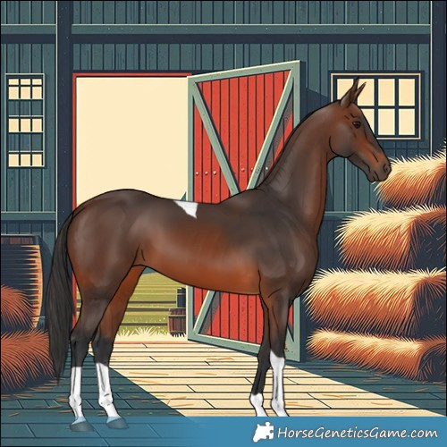 Horse Color:Brown Tobiano 
