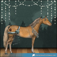 Horse Color:Chocolate Palomino Dun Tobiano 