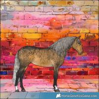 Horse Color:Silver Buckskin Dun Brindle 