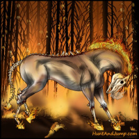 Horse Color:Red Onyx Tobiano Varnish 