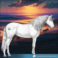 Horse Color:Gray Silver Sable Champagne 