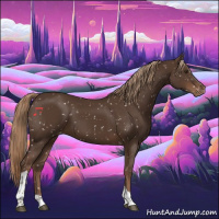 Horse Color:Liver Chestnut Tobiano Snowflake Varnish