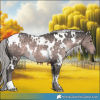 Horse Color:Platinum White Spotted Chocolate Palomino 