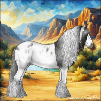 Horse Color:Gray White Spotted Grullo Splash Tobiano Frame Near Leopard Brindle 