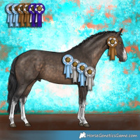 Horse Color:White Spotted Brown Dun Brindle 