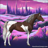 Horse Color:Silver Brown Tobiano 