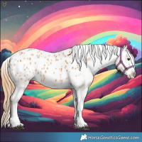Horse Color:White Spotted Chestnut Blanket 