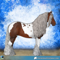 Horse Color:Silver Brown Tobiano 