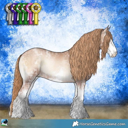 Horse Color:Red Onyx Ice Pearl Sabino Rabicano 