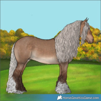 Horse Color:Silver Bay Dun Tobiano Rabicano 