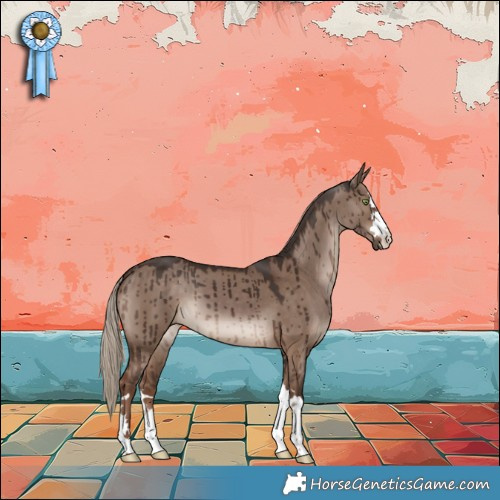 Horse Color:Liver Red Dun Brindle 