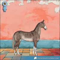 Horse Color:Liver Red Dun Brindle 