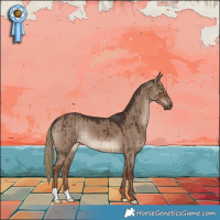 Horse Color:Liver Red Dun Brindle 